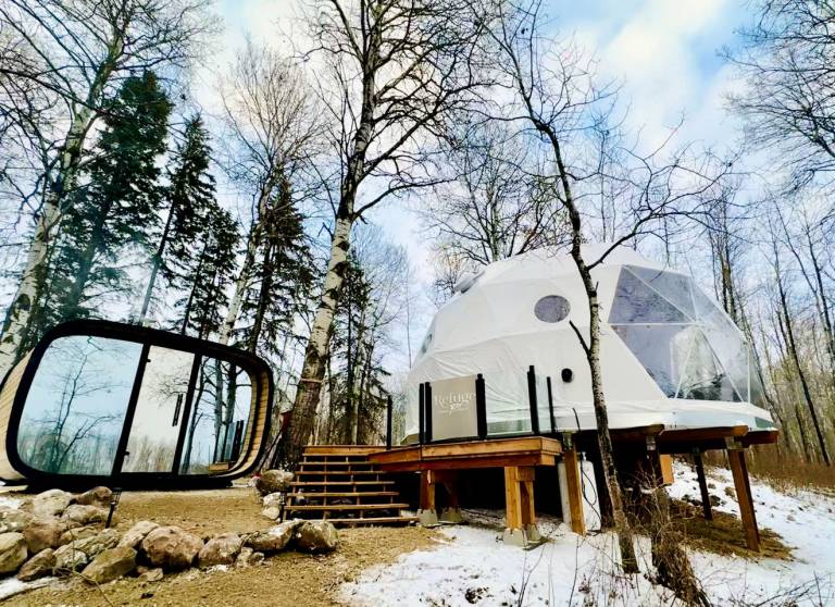 Aer XL Dome Luxury Off Grid Escape Near Oldman Lake