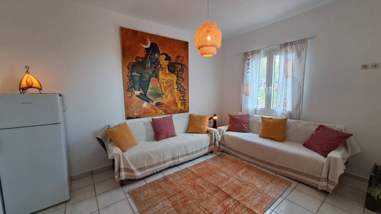 House with patio, barbecue & fast internet | Mountain view in Syros