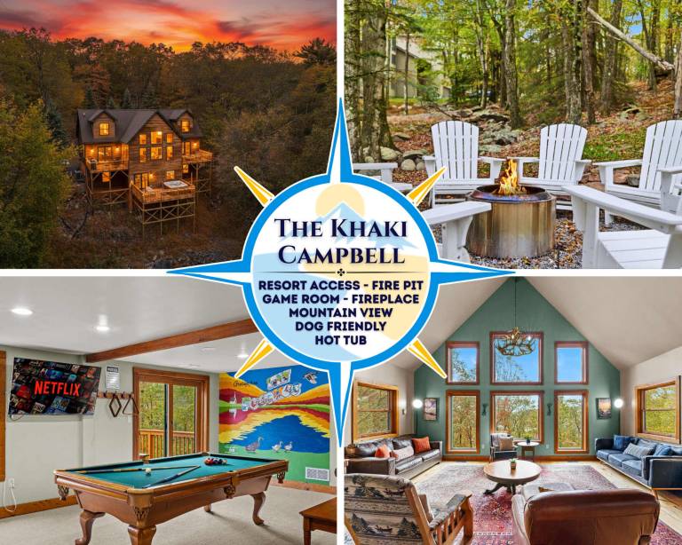 Fam-Friendly Cabin mins 2 Beach Ski w Hot Tub in Lake Harmony, PA