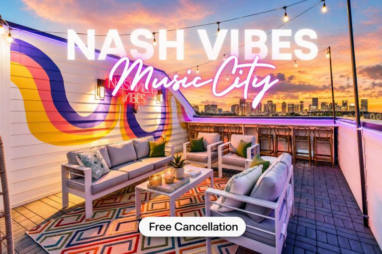 Hip Rooftop Deck Game Room in Downtown Nashville