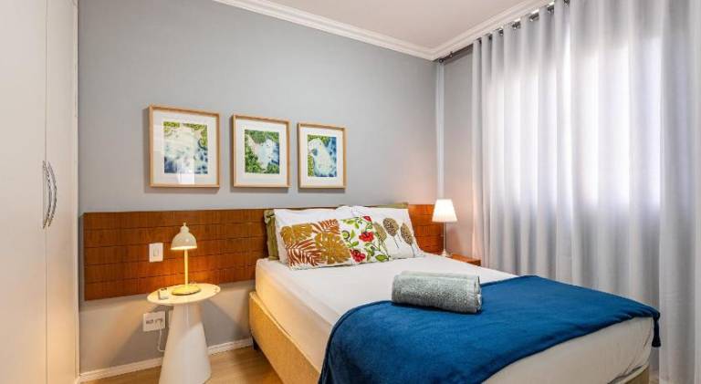 Rental apartment with pool, yard & sauna | Near São Paulo Museum of Art in Paulista