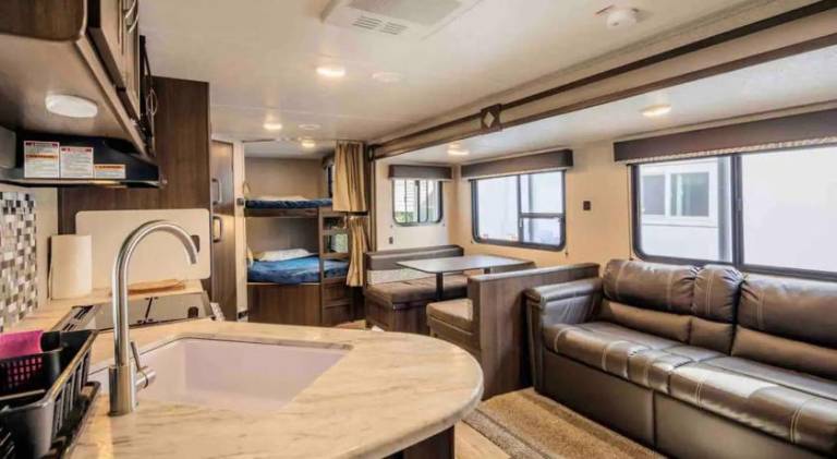Parked RV Travel Trailer Getaway Wi-Fi with Hookups in Fresno, CA