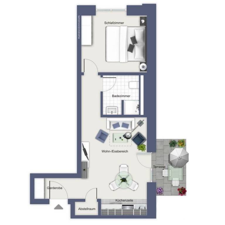 Haus am Park WE 1: strandnahe 2-Zimmer-Fewo mit Terrasse — photo 4
