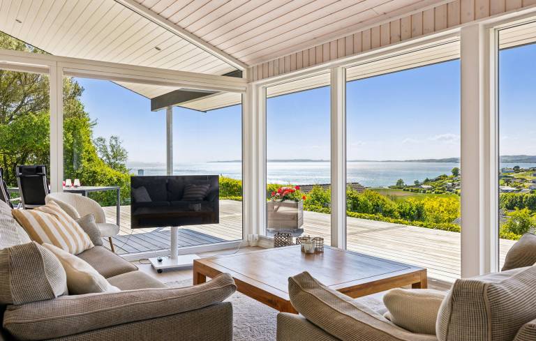 Ferienhaus mit Hund in Egsmark Strand für max. 6 Gäste