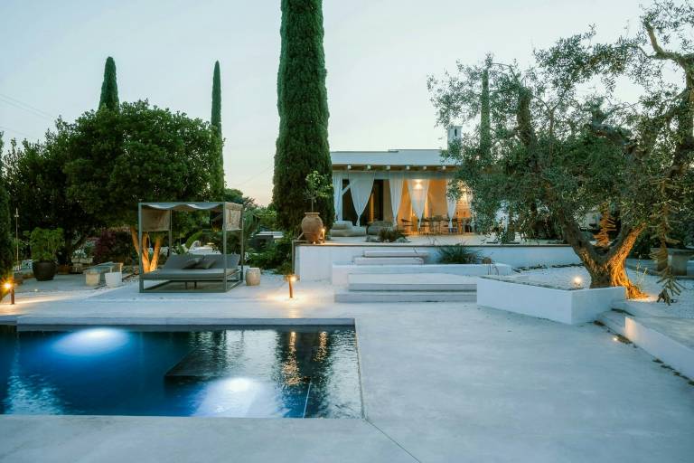 Contemporary villa among ancient olives in Puglia in Ostuni