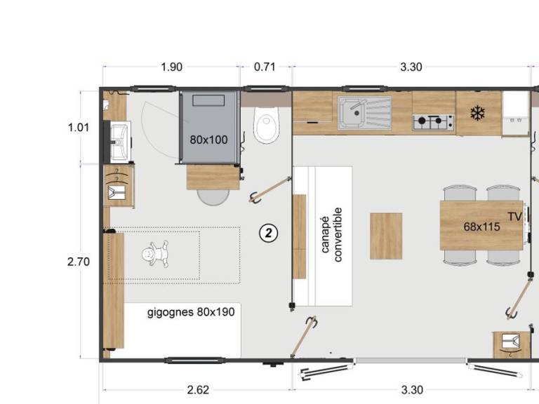 Mobile home with patio & heated pool | Sea view — photo 5