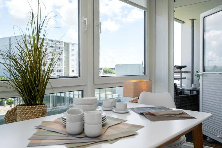 Modernes App. für 4 Personen - Balkon, PKW-Stellplatz, WLAN. Haustiere erlaubt. — photo 5