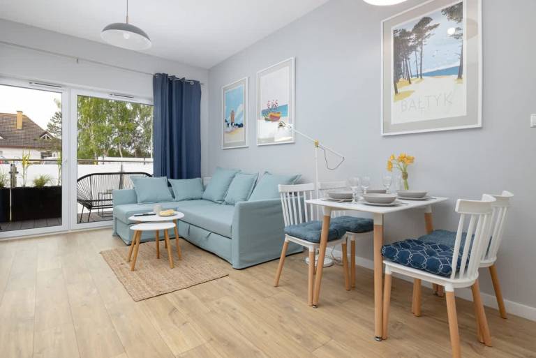 Child-friendly studio with patio & yard | Beach nearby | Pet-friendly in Kolobrzeg
