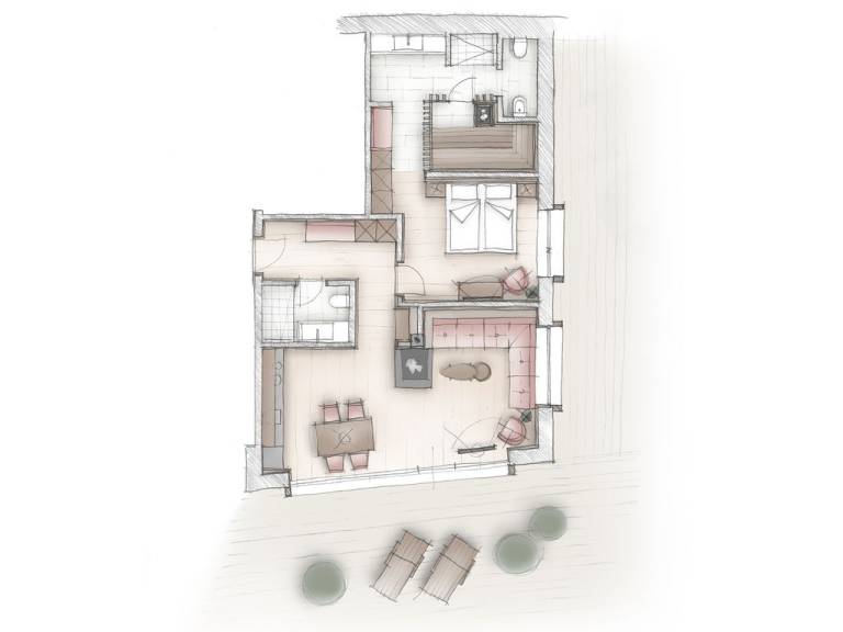 Ferienwohnung in Wolkenstein in Gröden f&uuml;r max. 4 Personen