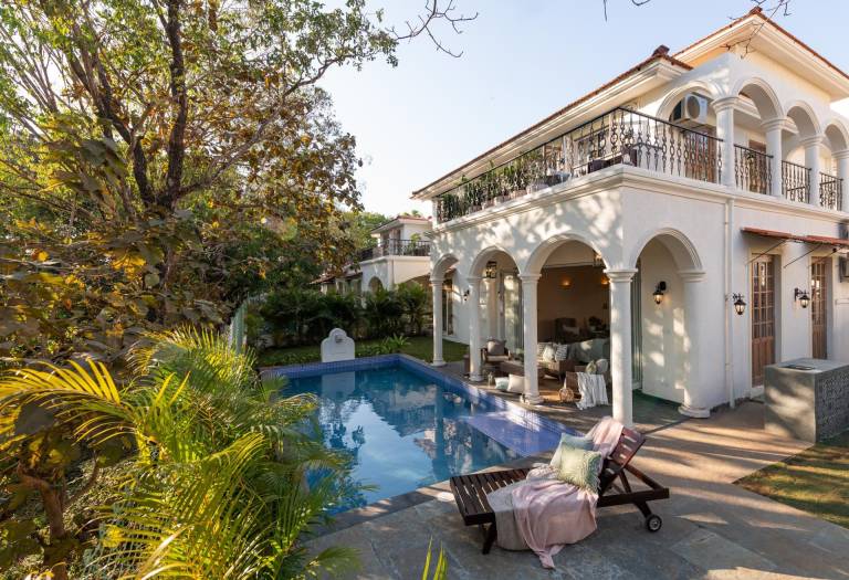 Villa with garden, patio & barbeque in Anjuna