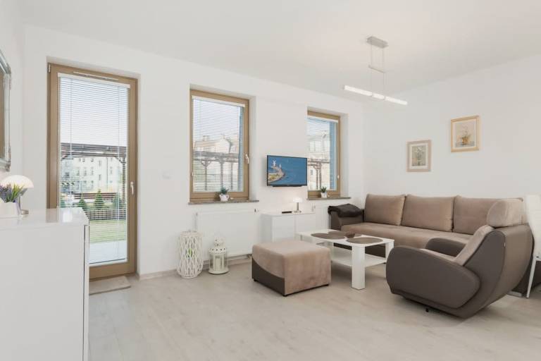 Apartment with fast internet, yard & patio in Swinoujscie