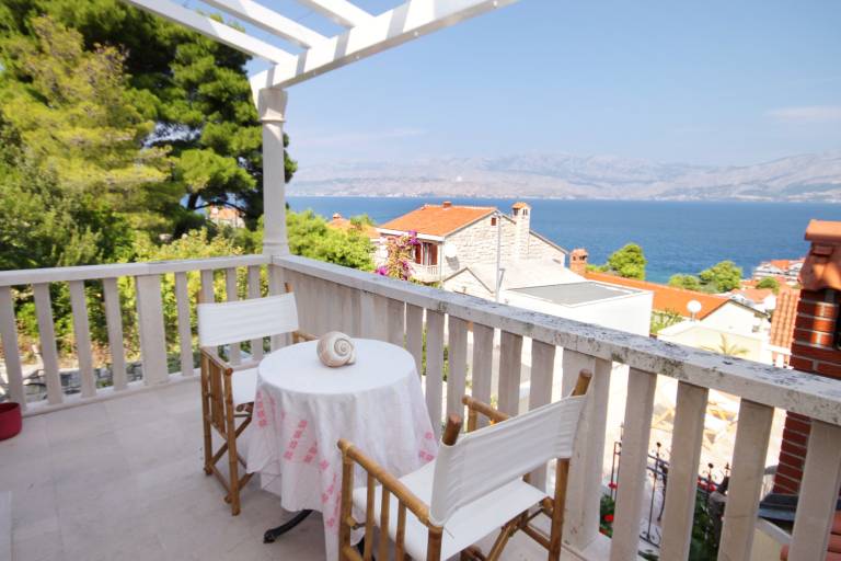 Four-bedroom house with terrace and sea view Postira, Brač (K-5661) in Postira