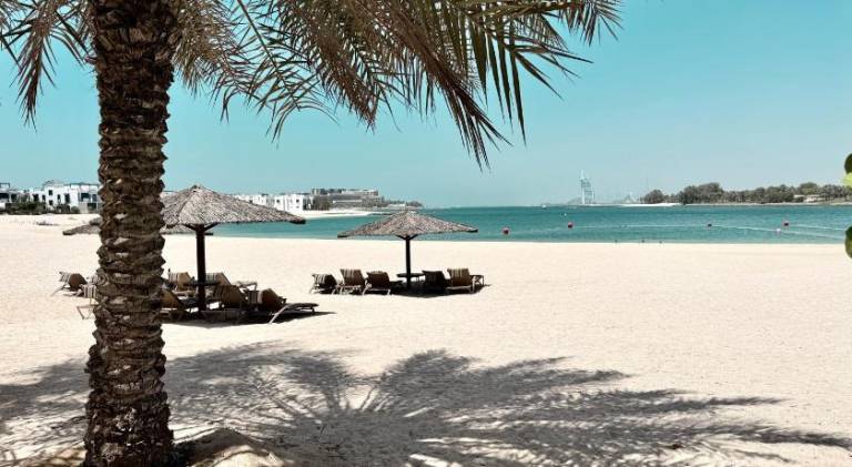 Palm Paradise Walk to Beach in Abu Dhabi