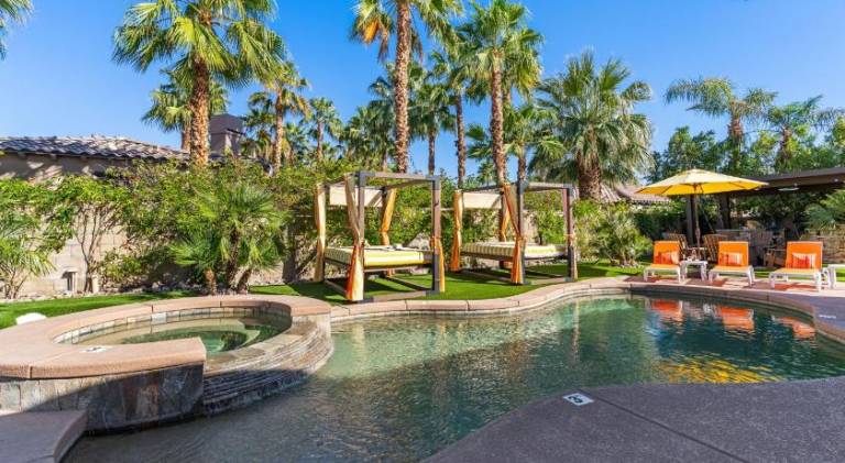 Pleasant vacation home with pool & jacuzzi | Suitable for remote work | Dogs allowed in Indio, CA