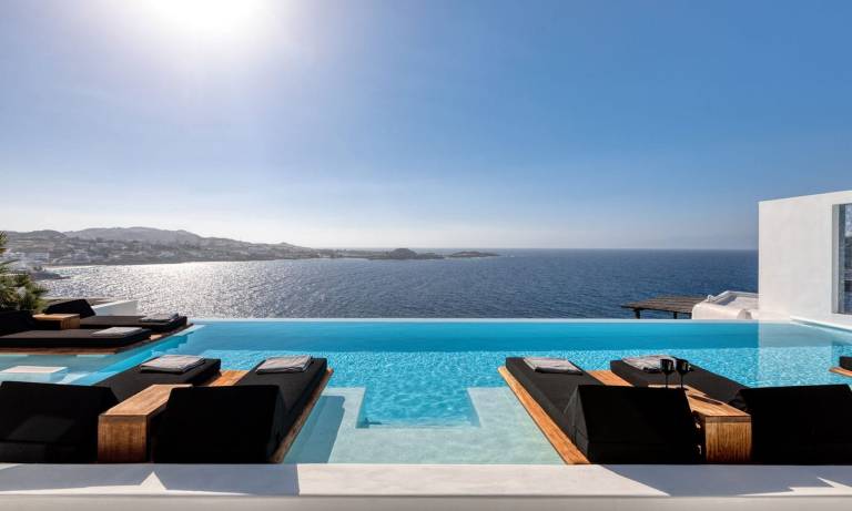 Dazzling Mykonos Villa Villa Lvellie 6 Bedrooms Unique Aegean Sea Views in Mykonos