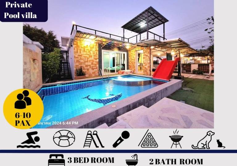 Vacation home with pool & barbecue in Hua Hin