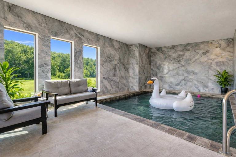 Firefly Lodge Indoor Pool Theater Hot Tub — photo 3