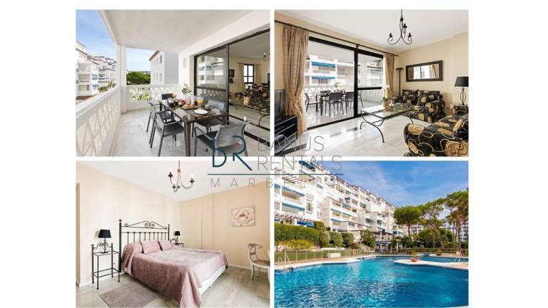 Beautiful holiday apartment with yard, pool & terrace | Next to the beach | Dogs allowed in Marbella