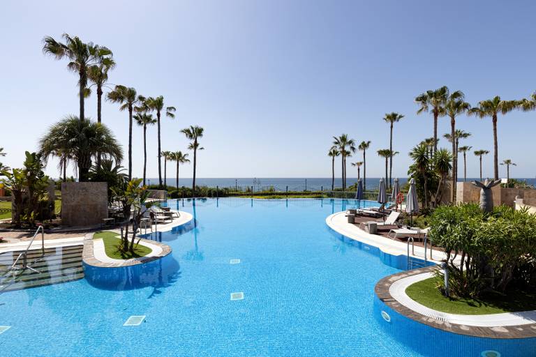 Exclusive, Pet-Friendly Frontline Beach Penthouse with Pool, Terrace & Wi-Fi in Estepona
