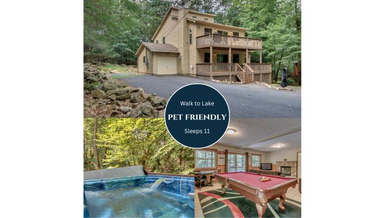 Grizzly by PMR, 5BR Quiet Mountain Home, Dog Friendly, Near Lake & Ski in Lake Harmony, PA