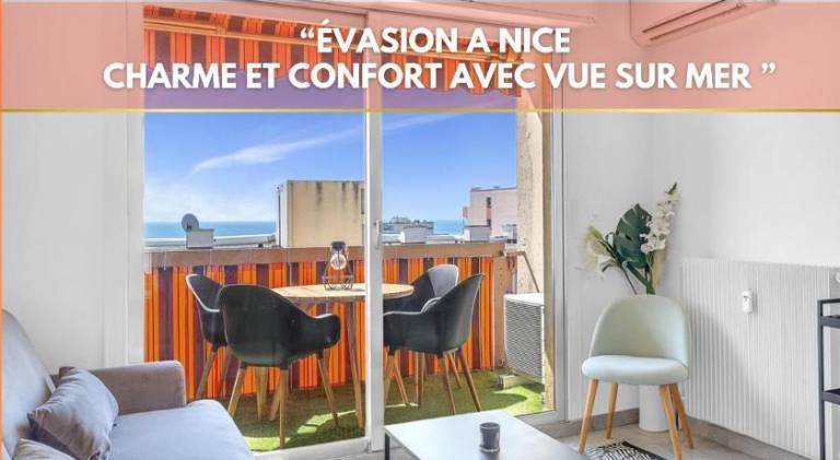 Fully equipped apartment with patio | Close to Promenade des Anglais | Beach nearby | Suitable for remote work | Pets allowed in Saint-Laurent-du-Var