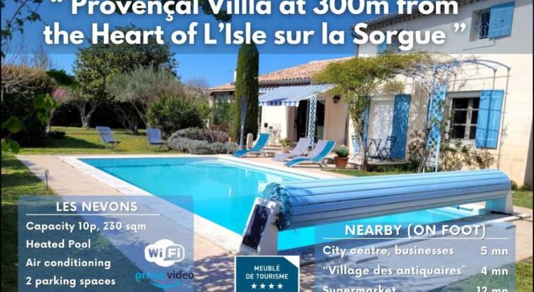 Nice villa with pool | Pet-friendly in L'Isle-sur-la-Sorgue