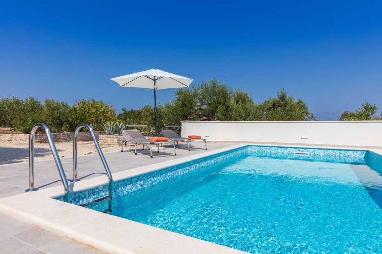 Secluded Villa Dubrava, private pool, olive grove surrounds the villa, Brac Island — photo 3