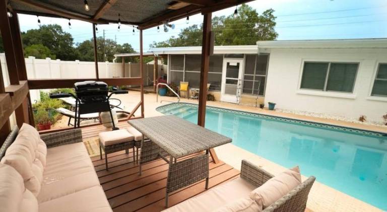 Stylish Heated Pool House Near the Beach in St. Pete Beach, FL