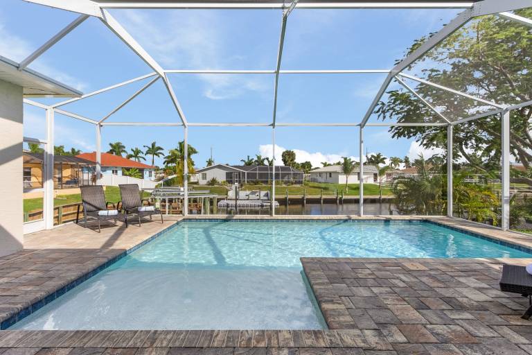 House with private pool & BBQ | Water view in Cape Coral, FL