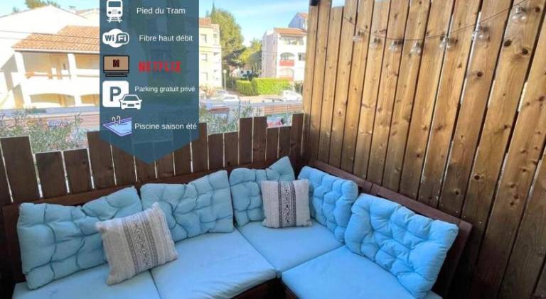 Rental apartment with pool in Montpellier