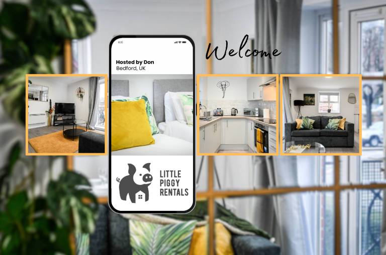 Golden Jungle King Suite w/ Balcony & FREE Parking in Bedford