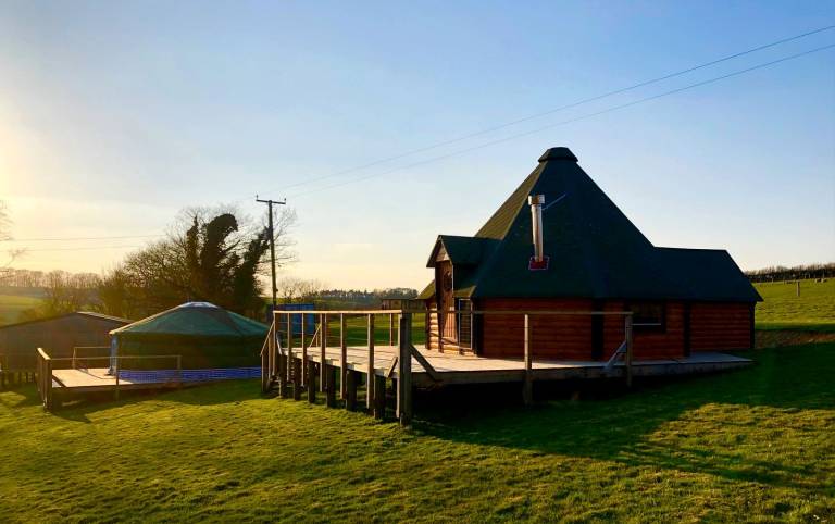 Stunning Wooden Lodge for Luxury Camping in Devon