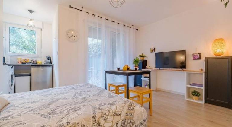 Les Muses - avec entree autonome, clim neuve, jardin, parking prive & sa piscine ! - in Toulouse