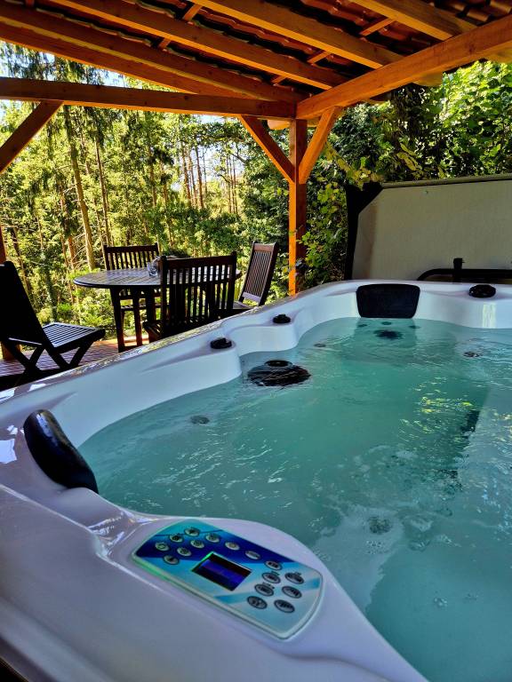 Chalet with yard, hot tub & BBQ | Mountain view — photo 3
