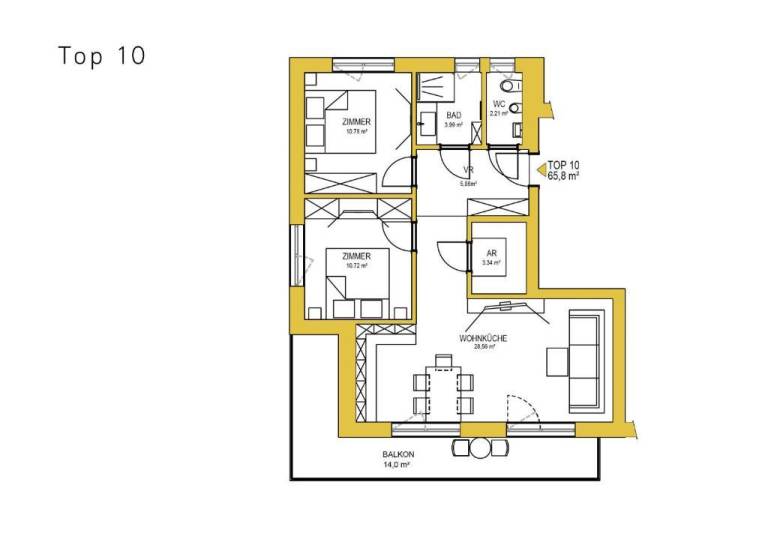 Apartment with 2 rooms for 6 persons in Schladming