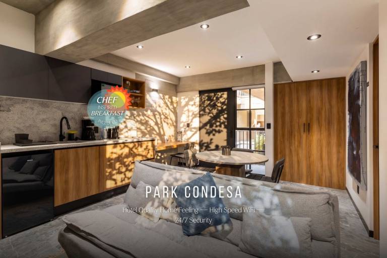 Apartment with fast internet & patio in Mexico City
