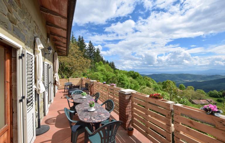 Wohnung mit Garten, Terrasse und Pool | Panoramablick