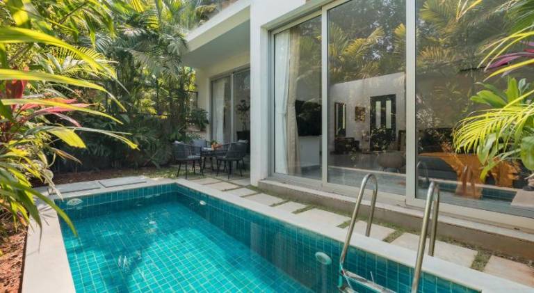 La Olalian 2 & 3 BHK Designer Villas Near Anjuna Beach with Private Pool & Sun Deck & Garden in Baga