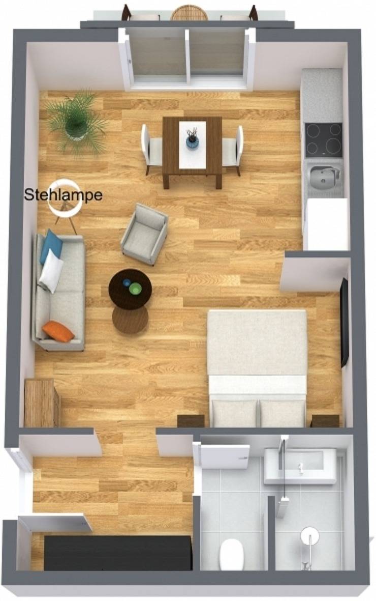 35 m² Ferienwohnung ∙ 1 Schlafzimmer ∙ 2 Gäste – Bild 14