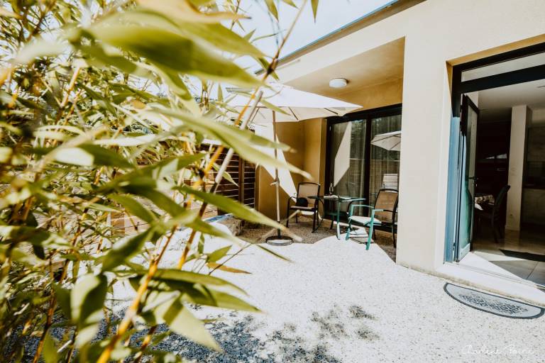 Aparthotel with garden, terrace & heated pool in Aubenas