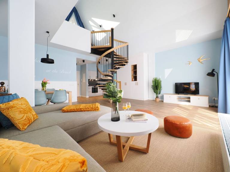 Ferienwohnung mit 1 Schlafzimmer, Balkon und Galerie in Heringsdorf