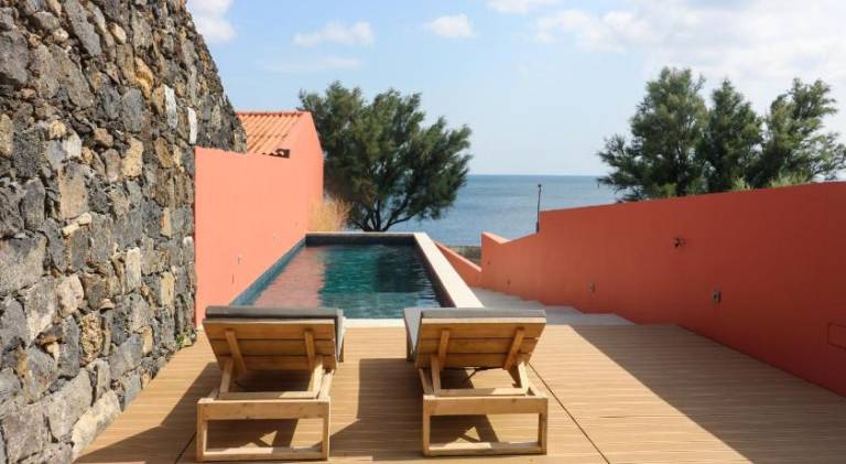 Villa with patio, private pool & yard in Ponta Delgada