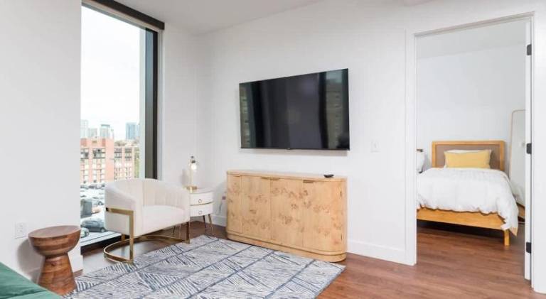Back-Bay 2BR Condo w Roof top Gym Parking in Cambridge, MA