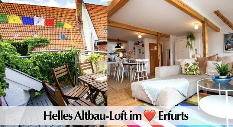 Holiday apartment with yard & terrace | Perfect for remote work in Erfurt