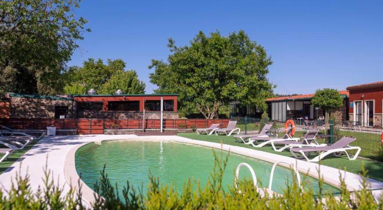 Vacation home with terrace, yard & pool in Arzua