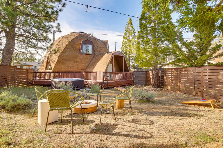 Geodesic Dome Home w/ Hot Tub & Yard in Big Bear! in San Bernardino, CA