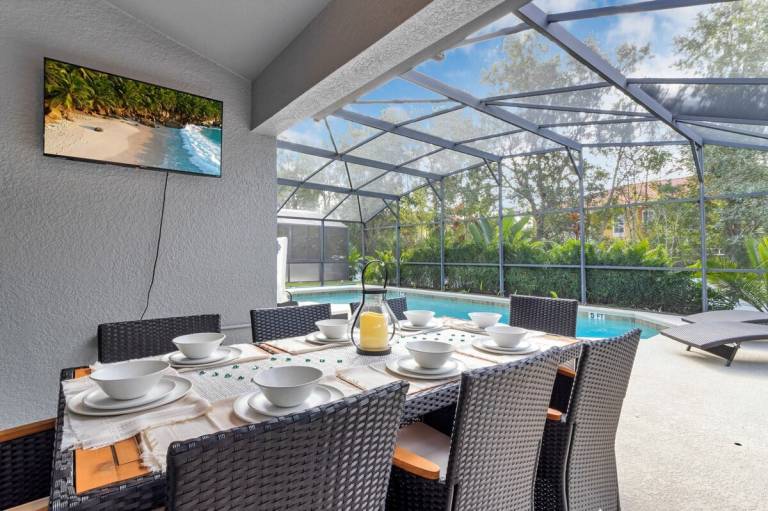 Vacation home with private pool & yard in Kissimmee, FL