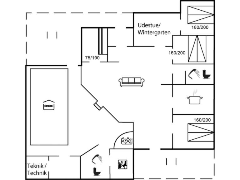 Vacation home with terrace, private pool & sauna — photo 2