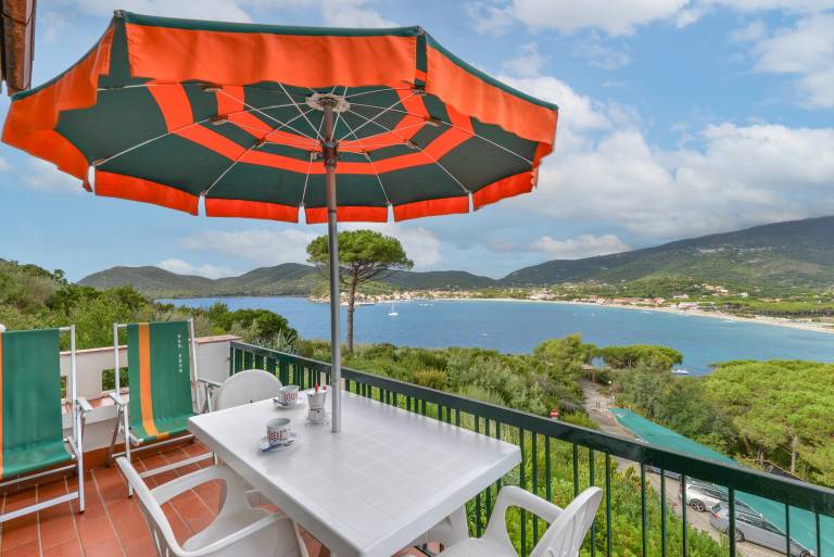 The Terrace Overlooking the Bay of Marina di Campo in Campo nell'Elba