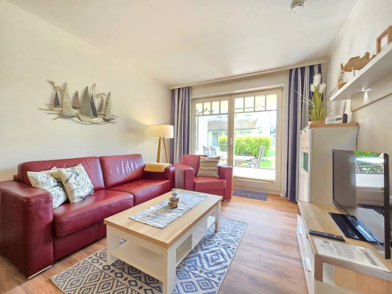 Komfortplus Ferienwohnung mit 1 Schlafzimmer und Terrasse im Erdgeschoss in Binz